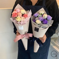 라프 자나사탕꽃다발 2color, 보라