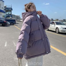 Makone여자 겨울 코트 롱 코트솜옷 여자 짧은 솜저고리 가을 겨울