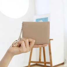[바보사랑]키링 증정 D.LAB Vivienne Half Wallet - Beige