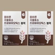 올바른 곡물효소 프로바이오틱스 블랙, 2개, 90g
