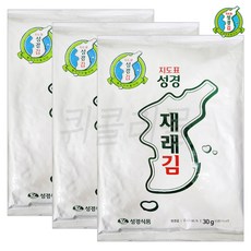 [퀴클리몰] 성경김 재래 전장김, 30g, 3개