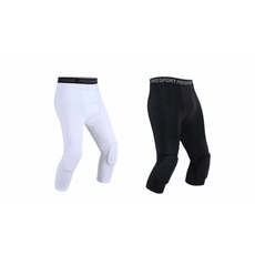 지그젠 WIDEDROP 무릎 핵사패드 7부타이즈 스포츠레깅스 무릎보호대 니밴드 남자레깅스