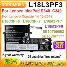 DODOMORN 노트북 배터리 Lenovo IdeaPad S340 S340-14API 14IIL 14IML 14IWL S340-15API 15IML 15IWL C340-15IIL, 0 CHINA