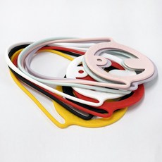 실리콘 컵타이, 2개, 레드