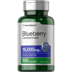 블루베리 55:1배 추출물 16000mg 150캡슐 75일분 고함량 대용량 Blueberry 해외 직구, 55정, 2개