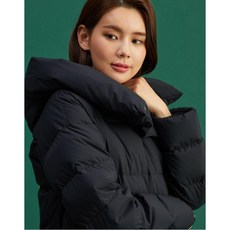 헤지스 골프 여성 20FW [WARM BRIDGE]블랙 소프트 샤이닝 구스 점퍼 HWJU0D801BK