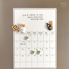 자석 메모 시트 냉장고 부착 화이트보드 달력 칠판, 무지형