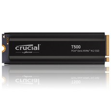 [마이크론] Crucial T500 M.2 NVMe 2280 아스크텍 [1TB TLC] Heatsink, 마이크론 Crucial T500 히트싱크 M.2 NVMe 아스크텍 (1TB), 1TB