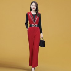 트레디스 점프슈트 초 커버 가을스타일 여성의류 슬림핏 스타일리쉬 와이드 슬랙스 팬츠 가을옷 트렌드