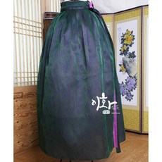 초록 무용 치마2 전통 한복 무용의상 워십 댄스 스커트 풀치마 공연용 이화