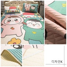DW 어린이 침대패드 여름패드 캐릭터 통기성패드 유아동 요/매트, 디자인K(1.8m), 1개