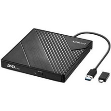 [아마존베스트]External DVD Drive USB 3.0 USB C CD Burner Amicool CDDVD +-RW Optical Drive Slim Port, BLACK_One Size, 상세 설명 참조0, 상세 설명 참조0