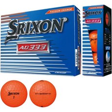 던롭 던롭 골프공 SRIXON AD333 2018년 모델 1다스 12개들이 패션 오렌지, 1개 - 스릭슨ad333