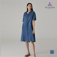올리비아로렌 비비올리비아 신상품 데님 후드 풀오픈 원피스 VVBOAXM4291