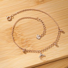 고래꼬리발찌18k