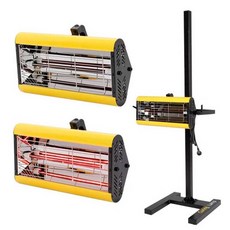 적외선건조기 도장 램프 자동차 열풍기 도색 열처리기, 1200W 단일 튜브-삼각대 포함