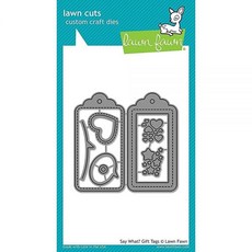 LAWN FAWN Say What Gift Tags 잔디 컷 맞춤형 공예 다이, LAWN FAWN Say What Gift Tags 잔, 1개