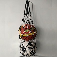 글로벌케이 축구훈련공 굵게 메쉬 룩 공놀이네트 족구볼 배구볼 농구대망 농구백 빅 넷포켓 트레이닝 망가방, 흑백 （굵게 룩 2공 ）