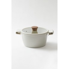 [JAJU/자주] 인덕션 겸용 항균 세라믹 코팅 양수냄비_20CM, 화이트, FR, 1개