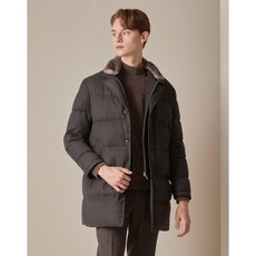 마에스트로 남성 22FW 다크그레이 탈착퍼 울혼방 구스다운점퍼 MAJU2D074G3