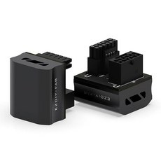 EZDIY-FAB RTX40 시리즈 그래픽 카드용 12VHPWR 12+4 핀 앵글 커넥터 전원 어댑터 600W 출력 지원 RTX4090 4080 4070ti -180도 RV, 180°-RVS