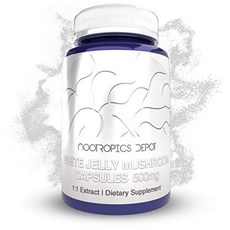 White Jelly Mushroom Capsules | 500mg | 60 Count | T 화이트 젤리 버섯 캡슐 | 500mg | 60개 | Tremella fuciformi, 1개, 60정