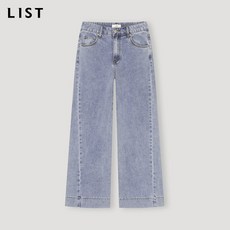 리스트바지
 [리스트(LIST)] 라인 롱 와이드 데님 팬츠_TSMSLN62110_BL