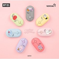 2021 NEW BT21 리틀버디 베이비 캐릭터 무선 마우스 소리안나는 치미 타타 슈키 쿠키 코야 알제이 망 무소음 저소음 마우스, 알제이(RJ)