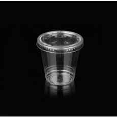 [더착한팩] 일회용 투명 플라스틱 PET 시음 컵 소스 용기 통 3온스+F62리드 (뚜껑포함), 소스컵3온스+F62리드(100개세트)