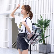 블랙 투명 방수가방 방수백팩 투명백팩 물놀이가방 비치백 시스루백 오션월드 캐리비안베이 필수품