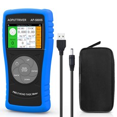 3 in 1 공기 오염 측정기 TVOC HCHO PM2.5 PM10 측정기 HCHO 검출기 공기 품질 측정기 고정밀 USB 충전식 옥외 LED 컬러 스크린 백라이트 일본어 매뉴얼-AP-5800S