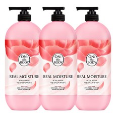 온더바디 리얼 모이스처 바디워시 피오니 부케향, 900g, 865ml, 3개