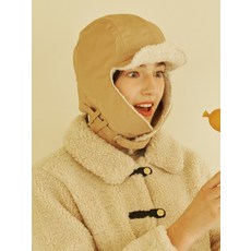 SLEEPYSLIP [unisex]F/W REVERSIBLE SATIN TROOPER HAT BEIGE/IVORY - 슬리피슬립트루퍼