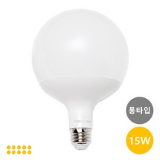 번개표 롱타입 15W LED 큰 볼전구 G125, 전구색, 10개