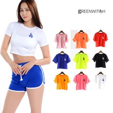 초록마녀_슬림핏 라인연출 필라테스 크롭티셔츠 커버업 zy428_2