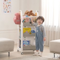 로켓 타워 유아 아기 멀티 이동식 회전 책장 정리대, 단일옵션