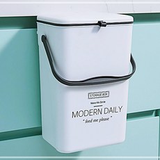 주방 싱크대 걸이 형 음식 물 쓰레기 휴지 통 12L, 상세 설명 참조, 1개