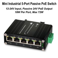  듀얼모니터분배기 산업용 패시브 PoE 스위치 기가비트 usb셀렉터, Passive PoE 24V 