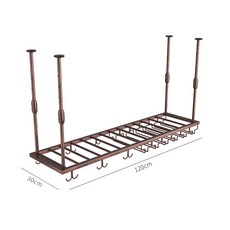 와인잔보관함 와인잔 렉 블랙 꽂이 거치대 바 보관, B타입길이120cmx너비30cm 고동색, 1개
