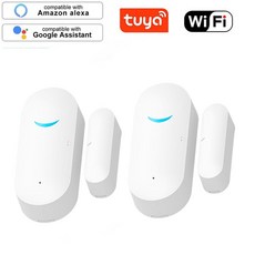 센서 투야 스마트 와이파이 도어 개폐 감지기 앱 알림 경고 보안 경보 알렉사 구글 홈 지원, [01] 2pcs