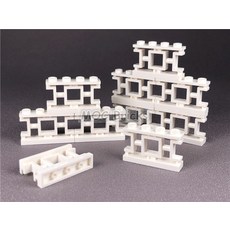 작은 알갱이 블록 건축물 장면 영 부품 X4X2 클래식 중국식 난간 담장, 10개 1X4 클래식 중국식 난간 화