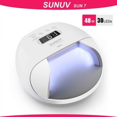 네일 젤 램프 UV 드라이기 SUNUV SUN7 LED 건조기 큰 전력 빠른 경화 전문 건조 도구 기계, SUN7 no battery UK