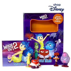 [Disney Store] 디즈니 인사이드아웃 2 굿즈 4종 피규어 하드커버 북 세트 기쁨이 버럭이 불안이 당황이 Disney Inside Out 2 Tattle Tales