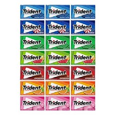 트라이던트 무설탕 껌 버라이어티 팩 14개입 21팩 총 294개, 다양한 과일과 민트, 1세트, 560g