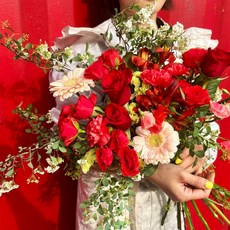[주말배송 가능] 아르띠콜로 생화 정기배송 꽃구독 매일 색다른 맞춤컬러, 1개, L(13~16송이)