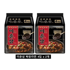 이춘삼 짜장라면 4입 x 2개, 8개