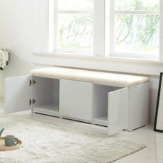 아트박스/텐스페이스 가비2 컬러 1200 도어수납벤치 AX4325R, 아이보리AX4325R