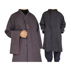 목화솜 두루마기 목도리 세트 겨울 남성 남자 생활한복 개량한복 절옷 절복 법복