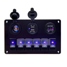 캠핑카 보트용 스위치 패널 램프 요트 해양보트 회로 USB 차량용 점연기 콘센트