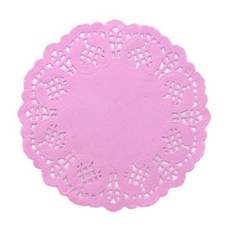 14cm 핑크 페이퍼 도일리 (10장)